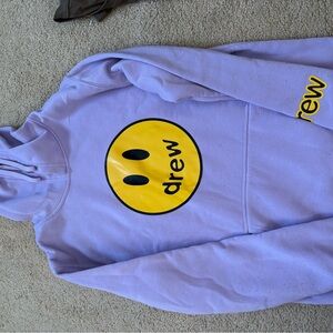 DREW Lavender Hoodie with Yellow Smiley
